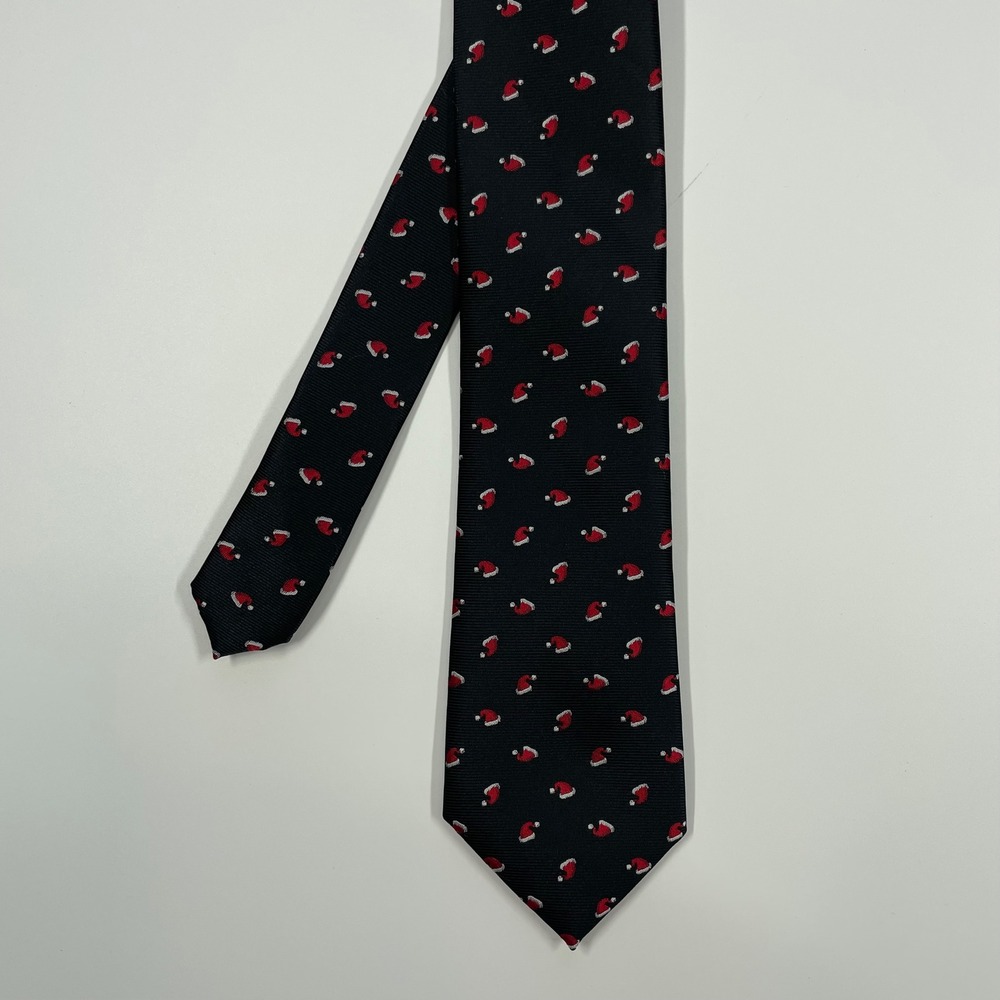 Knotty & Nice Black Santa Hat Holiday Necktie Mens OS